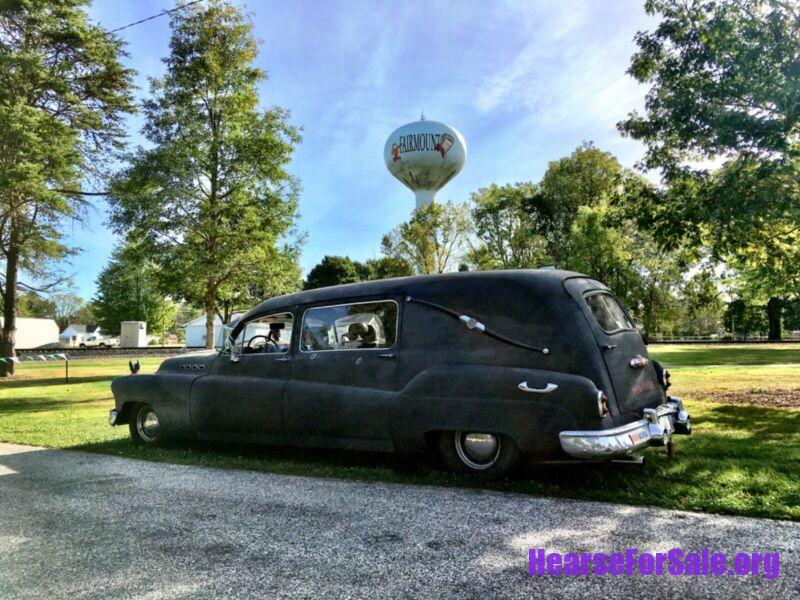 the Black Pearl 1950 Buick Roadmaster Hearse Rat Rod Style